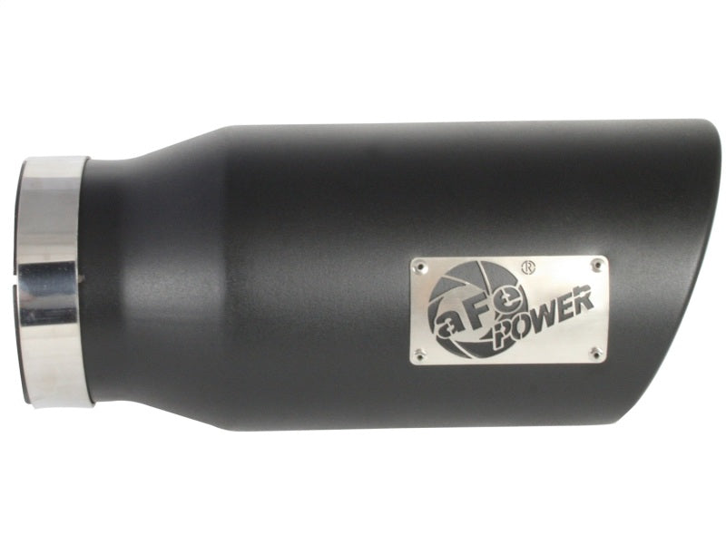 aFe MACH Force-XP 409 SS Right Side Single Wall Exhaust Tip 5in Inlet x 7in Outlet x 15in L - Burkken Auto Parts
