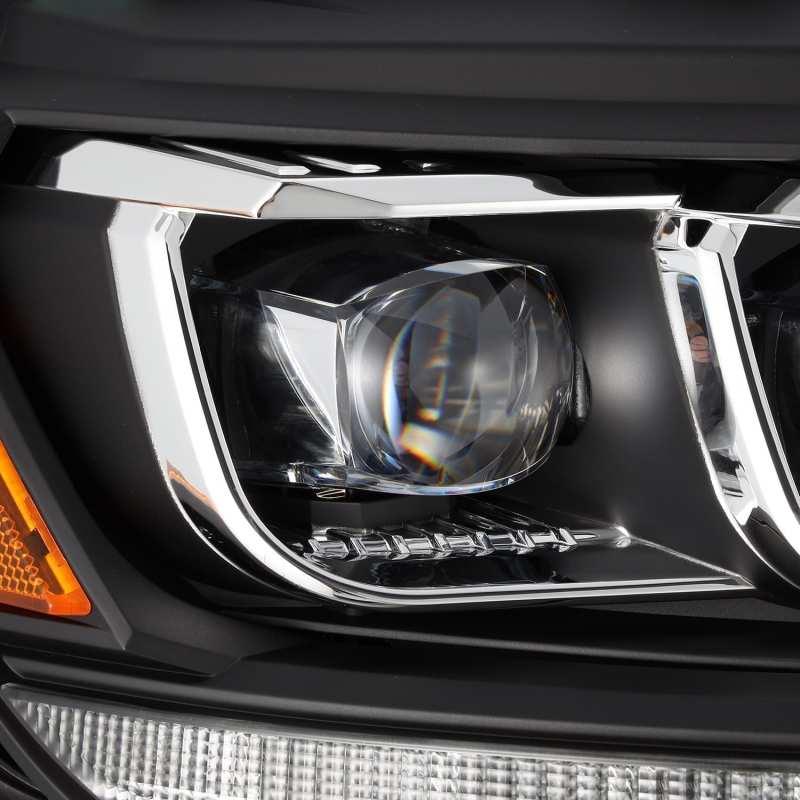 AlphaRex 19-21 Ford Ranger NOVA LED Proj Headlights Plank Style Black w/Activ Light/Seq Signal/DRL - Burkken Auto Parts