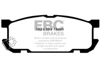 EBC 01-03 Mazda Miata MX5 1.8 (Sports Suspension) Greenstuff Rear Brake Pads - Burkken Auto Parts