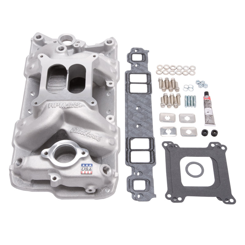 Edelbrock Manifold Installation Kit Performer RPM Air-Gap SBC 1957-1986 Natural Finish - Burkken Auto Parts