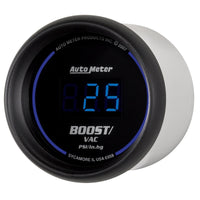 Autometer Cobalt Digital 52.4mm Black Vacuum/Boost Gauge - Burkken Auto Parts