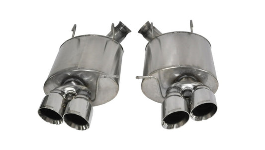 Corsa 2013-2014 Ford Mustang Shelby GT500 5.8L V8 Polished Sport Axle-Back Exhaust - Burkken Auto Parts