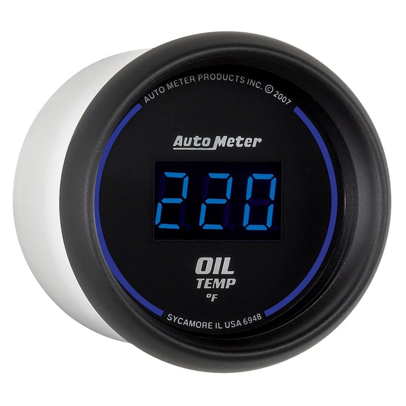 Autometer Cobalt Digital 52.4mm 0-340 deg F Oil Temperature Gauge - Burkken Auto Parts