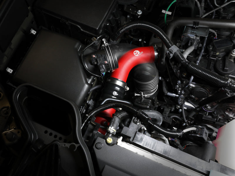 aFe 2024+ Toyota Tacoma BladeRunner  2.5in & 3in Aluminum Hot & Cold Charge Pipe Kit - Red - Burkken Auto Parts