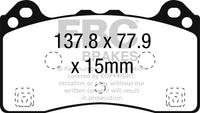 EBC 2016-2017 Ford Focus RS Front Greenstuff Brake Pads - Burkken Auto Parts