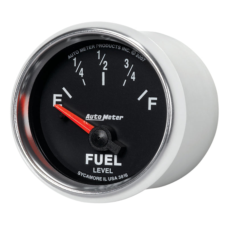 AutoMeter Gauge Fuel Level 2-1/16in. 240 Ohm(e) to 33 Ohm(f) Elec Gs - Burkken Auto Parts