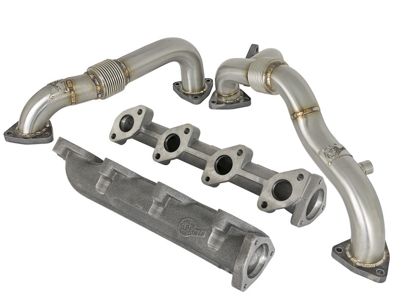aFe Twisted Steel Power Package Up-Pipes / Manifold 08-10 Ford Diesel Trucks V8 6.4L (td) - Burkken Auto Parts
