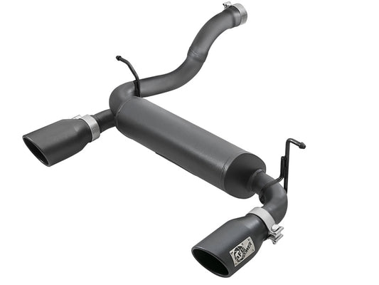 aFe Rebel Series 2.5in 409 SS Axle-Back Exhaust w/ Black Tips 2018+ Jeep Wrangler (JL) V6 3.6L - Burkken Auto Parts