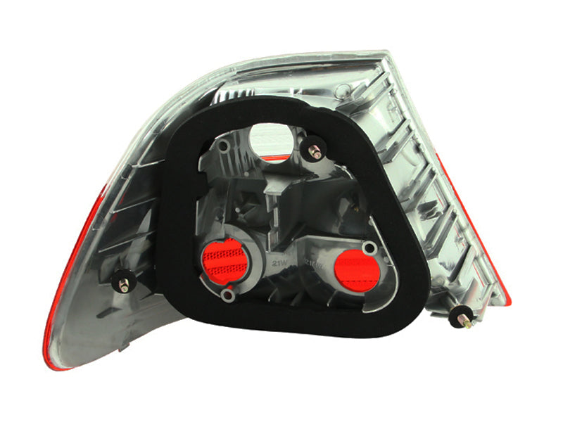 ANZO 2000-2003 BMW 3 Series E46 Taillights Red/Clear - Burkken Auto Parts