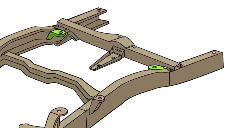Rustbuster Rear Shock Mount Right Side