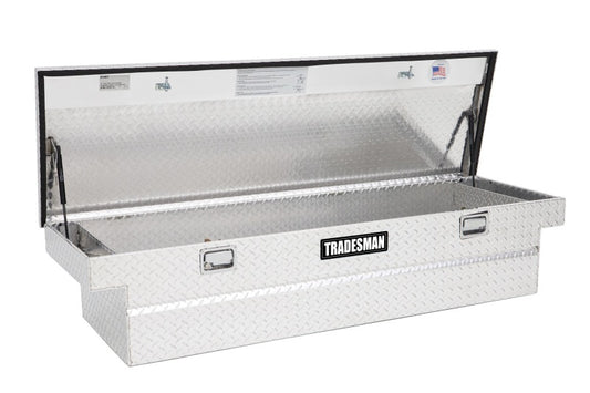 Tradesman Aluminum Single Lid Cross Bed Truck Tool Box (70in.) - Brite - Burkken Auto Parts