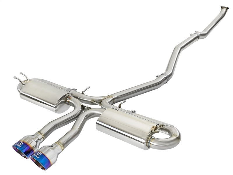 aFe Takeda 3in 304 SS Cat-Back Exhaust System w/ Blue Tips 2017+ Honda Civic Si 4Dr I4 1.5L (t) - Burkken Auto Parts