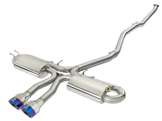 aFe Takeda 3in 304 SS Cat-Back Exhaust System w/ Blue Tips 2017+ Honda Civic Si 4Dr I4 1.5L (t) - Burkken Auto Parts