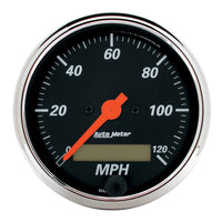 Autometer Designer Black 3-1/8in Electronic Programmable 120MPH Speedometer - Burkken Auto Parts
