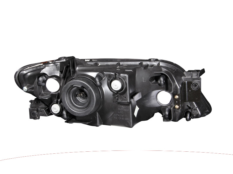 ANZO 2001-2003 Mazda Protege Crystal Headlights Black - Burkken Auto Parts