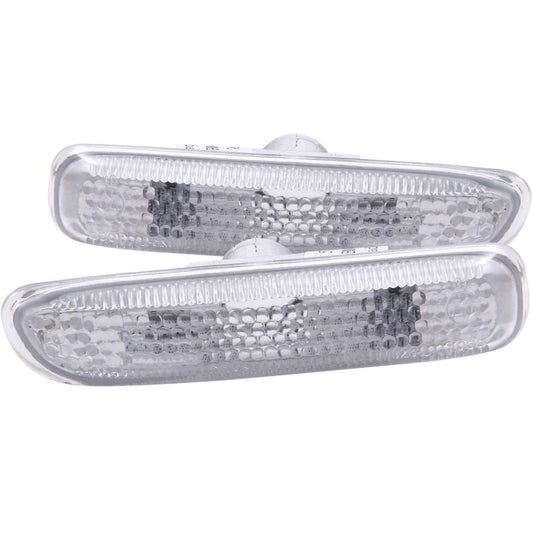 ANZO 1999-2001 BMW 3 Series Side Marker Lights Clear - Burkken Auto Parts