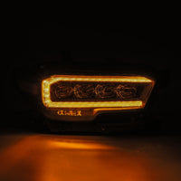 AlphaRex 16-20 Toyota Tacoma NOVA LED Projector Headlights Plank Style Chrome w/Activation Light - Burkken Auto Parts