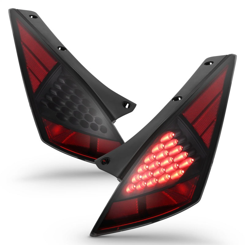ANZO 2003-2005 Nissan 350Z LED Taillights Smoke - Burkken Auto Parts