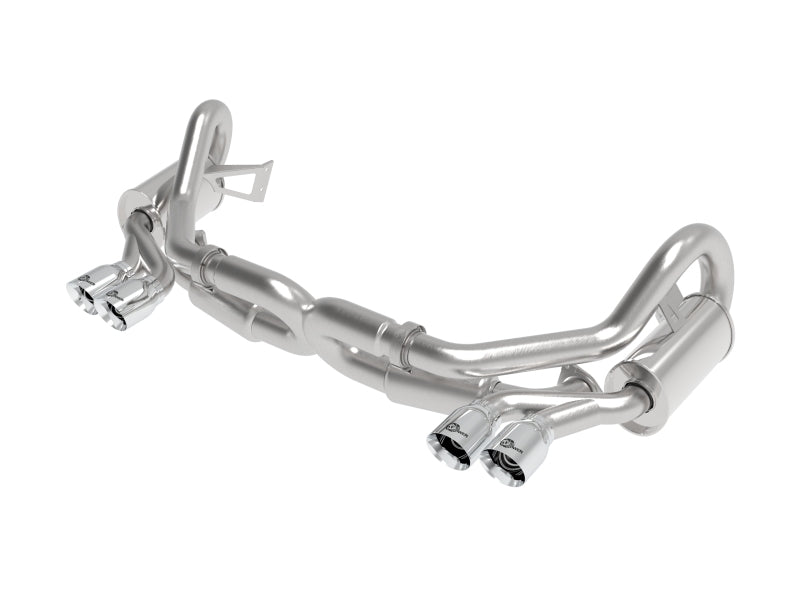 aFe MACHForce XP 12-16 Porsche 911 Carrera H6-3.8L SS-304 Cat-Back Exhaust w/ Polished Quad Tips - Burkken Auto Parts