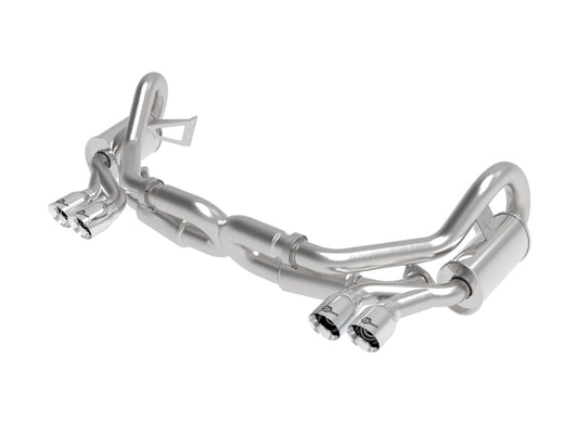 aFe MACHForce XP 12-16 Porsche 911 Carrera H6-3.8L SS-304 Cat-Back Exhaust w/ Polished Quad Tips - Burkken Auto Parts