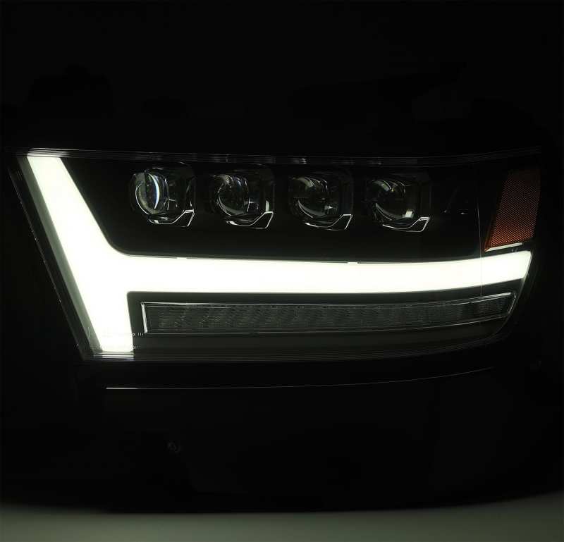AlphaRex 19-20 Ram 1500HD NOVA LED Proj Headlight Plank Style Matte Blk w/Activ Light/Seq Signal/DRL - Burkken Auto Parts