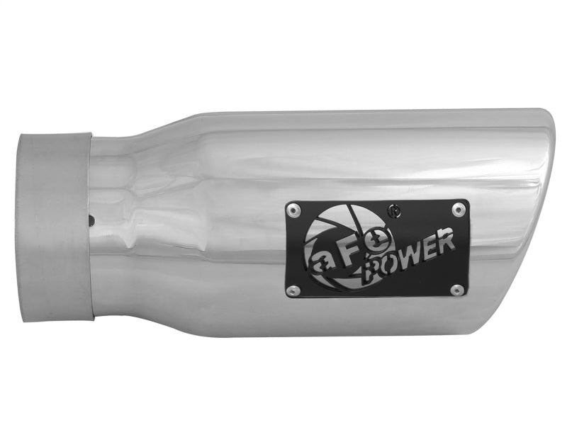 aFe MACH Force-Xp 3in Inlet x 4in Outlet x 9in Length 304 Stainless Steel Exhaust Tip Polished - Burkken Auto Parts