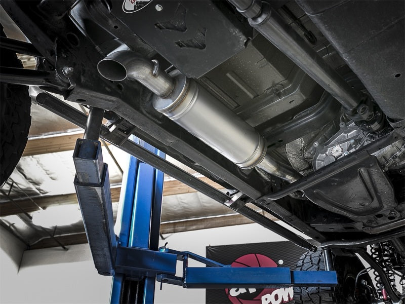 aFe Rock Basher 3in 409 SS Cat-Back Turn-Down Exhaust 12-18 Jeep Wrangler (JK) V6 3.6L/ 07-11 3.8L - Burkken Auto Parts