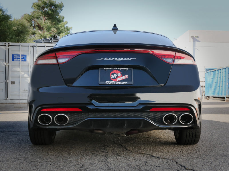 aFe 22-23 Kia Stinger L4-2.5L Turbo Gemini XV 3in to Dual 2-1/2in Cat-Back Exhaust System w/ Cut-Out - Burkken Auto Parts