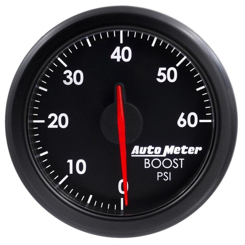 Autometer Airdrive 2-1/6in Boost Gauge 0-60 PSI - Black - Burkken Auto Parts