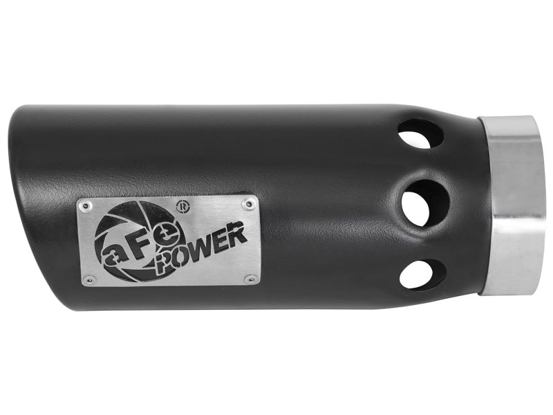 aFe Power Intercooled Tip Stainless Steel - Black 4in In x 5in Out x 12in L Clamp-On - Burkken Auto Parts
