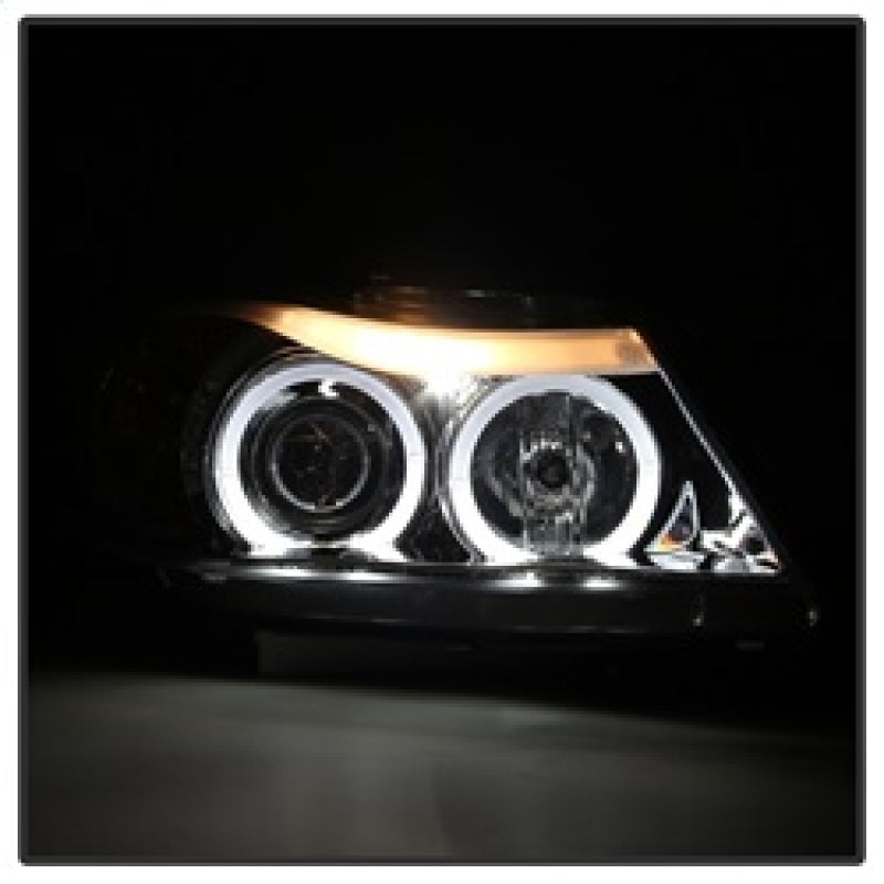 Spyder BMW E90 3-Series 06-08 (4 dr) Proj LED Halo Amber Reflctr Rplc Bulb Smke PRO-YD-BMWE9005-AM-S - Burkken Auto Parts