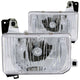 ANZO 1988-1989 Nissan Hardbody Crystal Headlights Chrome - Burkken Auto Parts