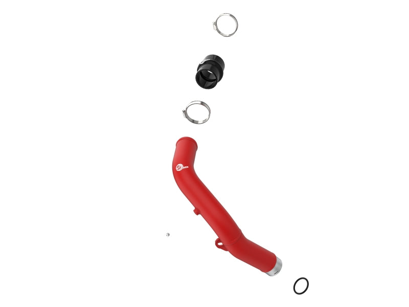 aFe BladeRunner 2-1/2 IN Aluminum Hot Charge Pipe Red 22-23 Subaru WRX H4-2.4L (t) - Burkken Auto Parts