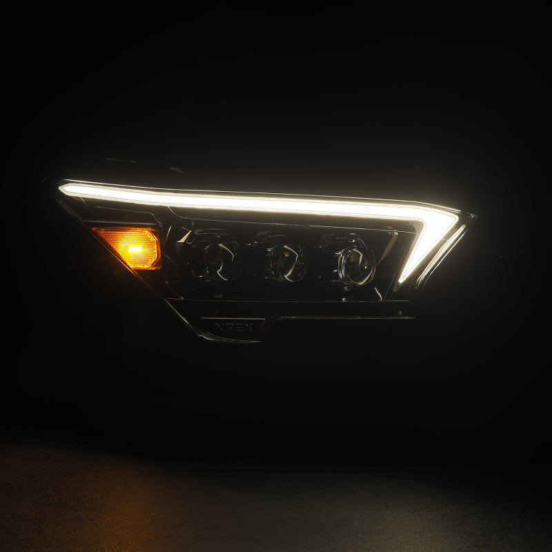 AlphaRex 2024+ Toyota Tacoma NOVA-Series LED Proj Headlights Alpha-Blk w/Actv Light & Seq. Sig + DRL - Burkken Auto Parts