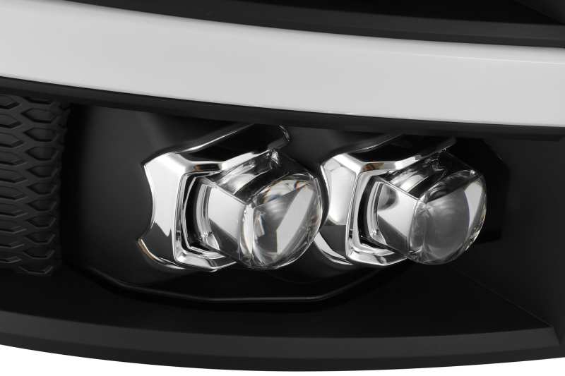 AlphaRex 07-13 Chevy 1500HD(NewBody) NOVA LED Proj Headlight Plank Sty Glos Blk w/Activ Lite/Seq Sig - Burkken Auto Parts