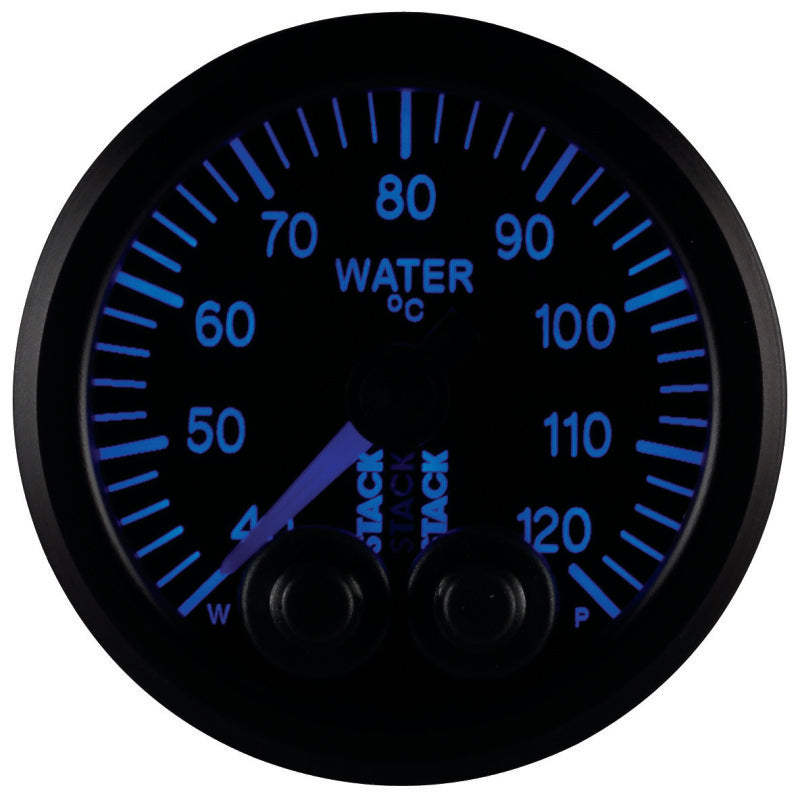Autometer Stack 52mm 40-120 Deg C 1/8in NPTF Male Pro-Control Water Temp Gauge - Black - Burkken Auto Parts