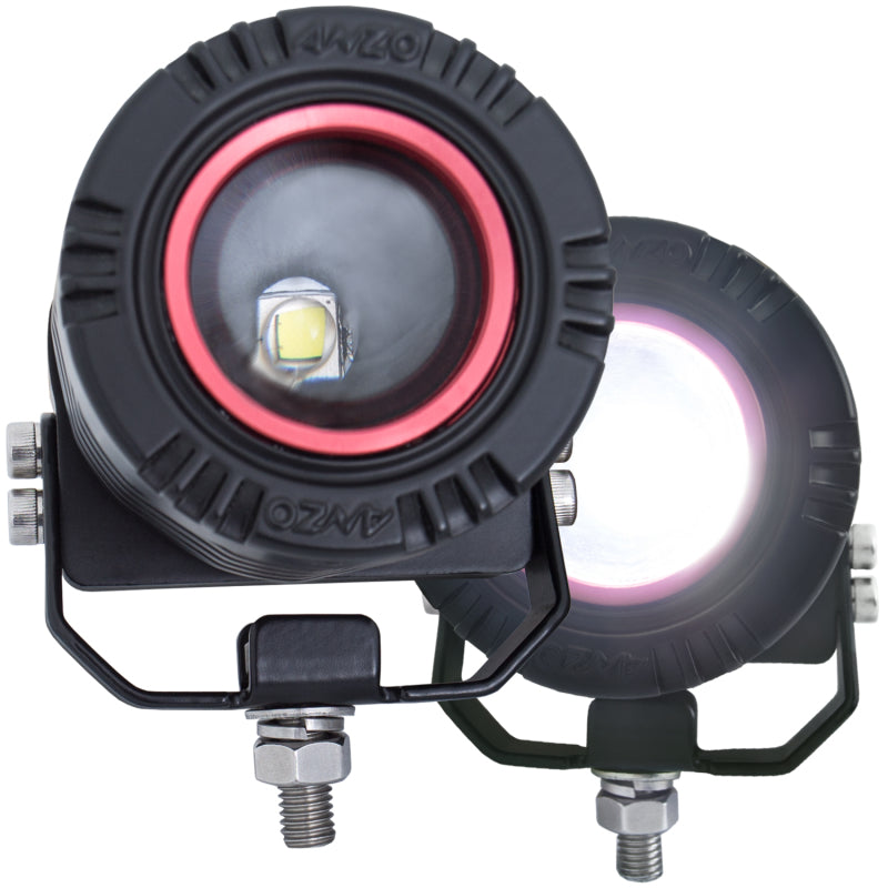 ANZO Universal Adjustable Round LED Light - Burkken Auto Parts