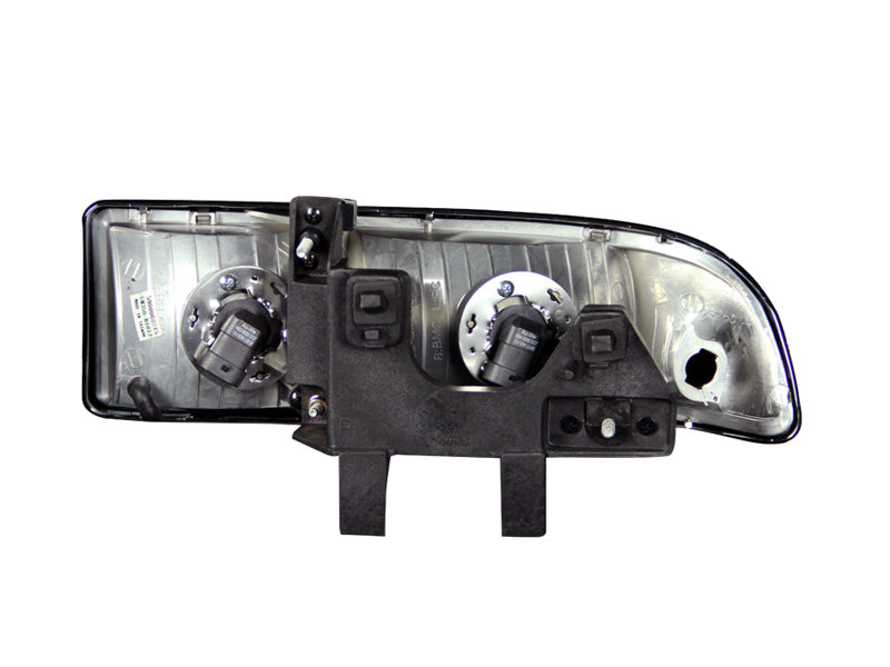 ANZO 1998-2005 Chevrolet S-10 Crystal Headlights Black - Burkken Auto Parts