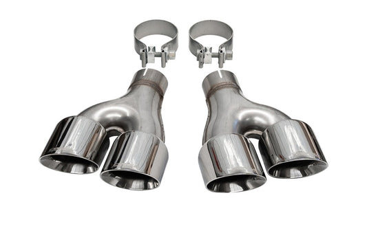 Corsa 2011-2021 Jeep Grand Cherokee Twin 2.5in Inlet / 4in Outlet Polished Pro-Series Tip Kit - Burkken Auto Parts