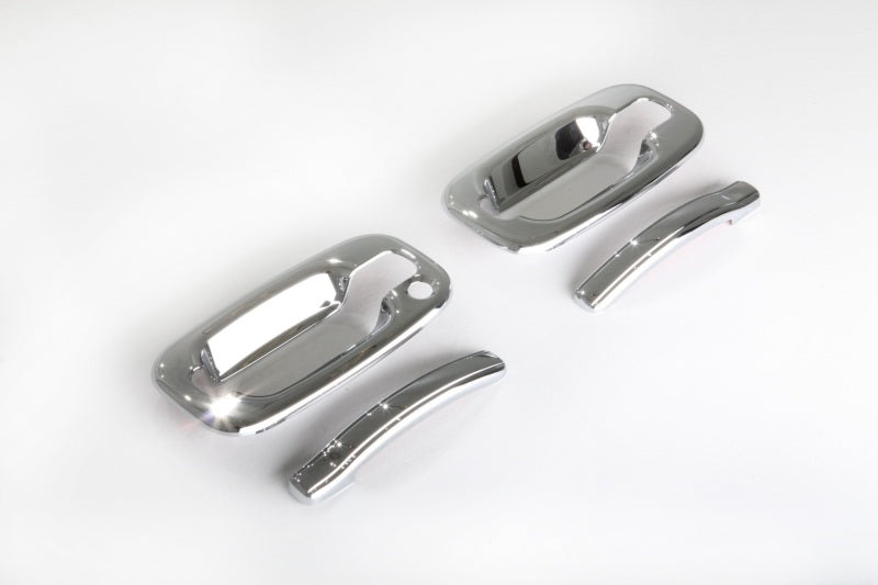 AVS 99-06 Chevy Tahoe (w/o Passenger Keyhole) Door Handle Covers (4 Door) 8pc Set - Chrome - Burkken Auto Parts