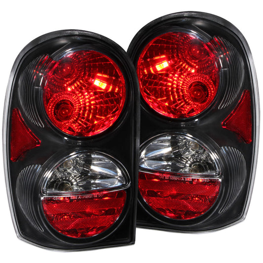 ANZO 2002-2007 Jeep Liberty Taillights Black - Burkken Auto Parts