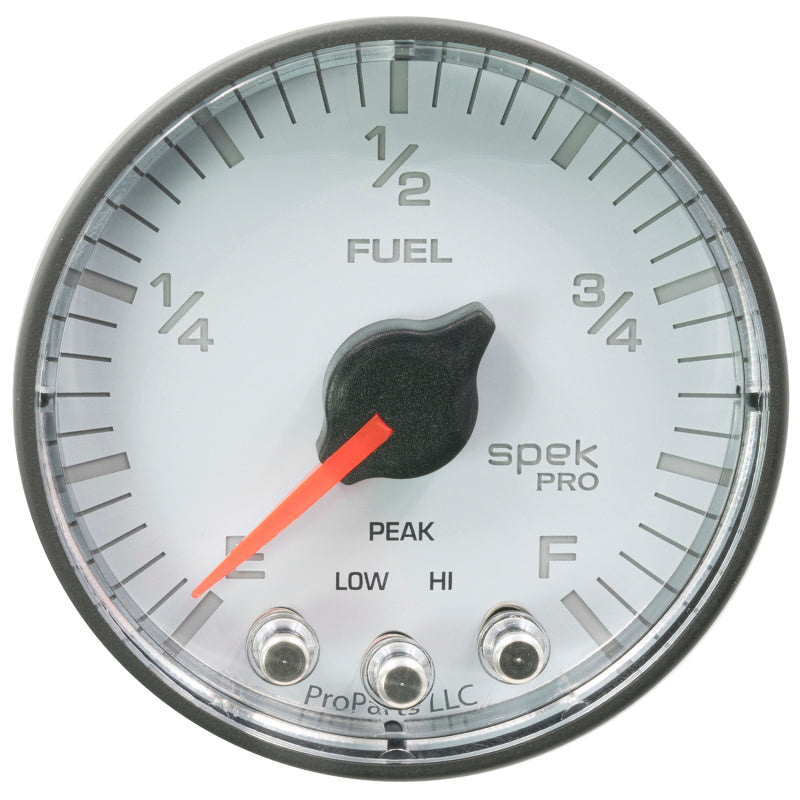 Autometer Spek-Pro Gauge Fuel Level 2 1/16in 0-270 Programmable Wht/Blk - Burkken Auto Parts