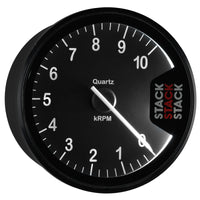 Autometer Stack Clubman Tachometer 80mm 0-10K RPM - Black - Burkken Auto Parts