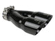 aFe Takeda 2.5in 304 Stainless Steel Clamp-on Exhaust Tip 2.5in Inlet 3in Dual Outlet - Black - Burkken Auto Parts