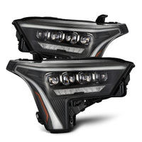 AlphaRex 22-23 Toyota Tundra NOVA-Series Headlights Black w/Amber DRL - Req 810029 OR 810030 - Burkken Auto Parts