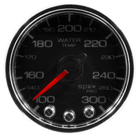 Autometer Spek-Pro Gauge Water Temp 2 1/16in 300f Stepper Motor W/Peak & Warn Blk/Chrm - Burkken Auto Parts
