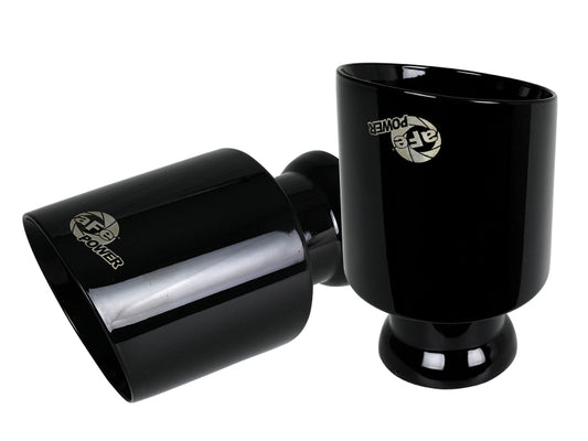 aFe MACH Force-XP 4-1/2in Black OE Replacement Exhaust Tips - 15-19 Dodge Charger/Hellcat - Burkken Auto Parts