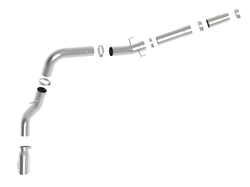 aFe LARGE BORE HD 5in 409-SS DPF-Back Exhaust w/Pol Tip 19-20 Ram Diesel Trucks L6-6.7L (td) - Burkken Auto Parts