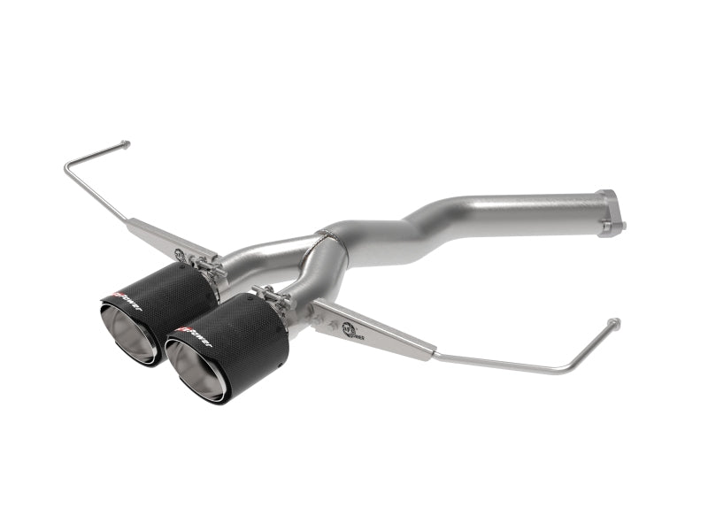aFe Takeda 3in-2.5in 304 SS Axle-Back Exhaust w/ Carbon Tip 19-20 Hyundai Veloster I4-1.6L(t) - Burkken Auto Parts