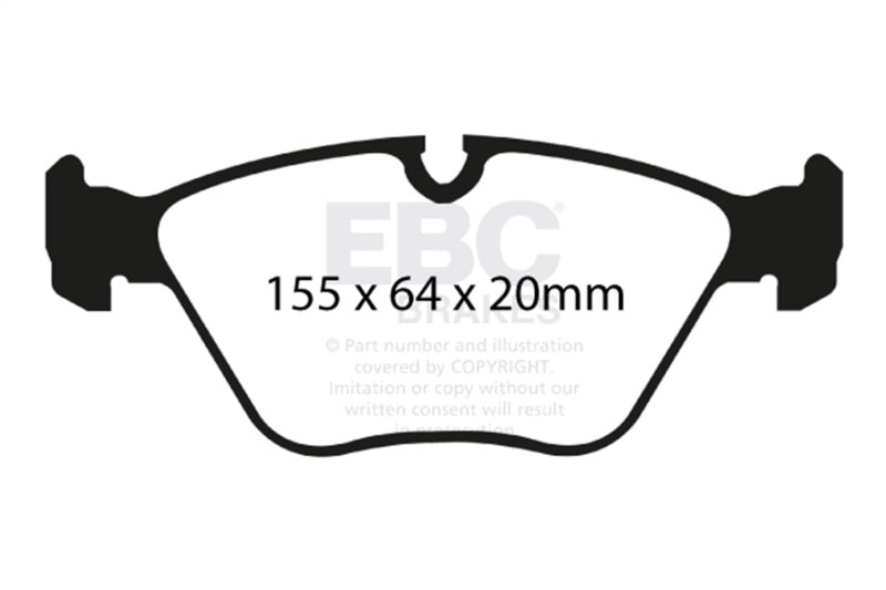 EBC 04-06 BMW X3 2.5 (E83) Redstuff Front Brake Pads - Burkken Auto Parts